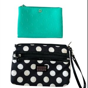 Lulu Polka Dot Wristlet and Kate Spade Cosmetic Bag Wristlet